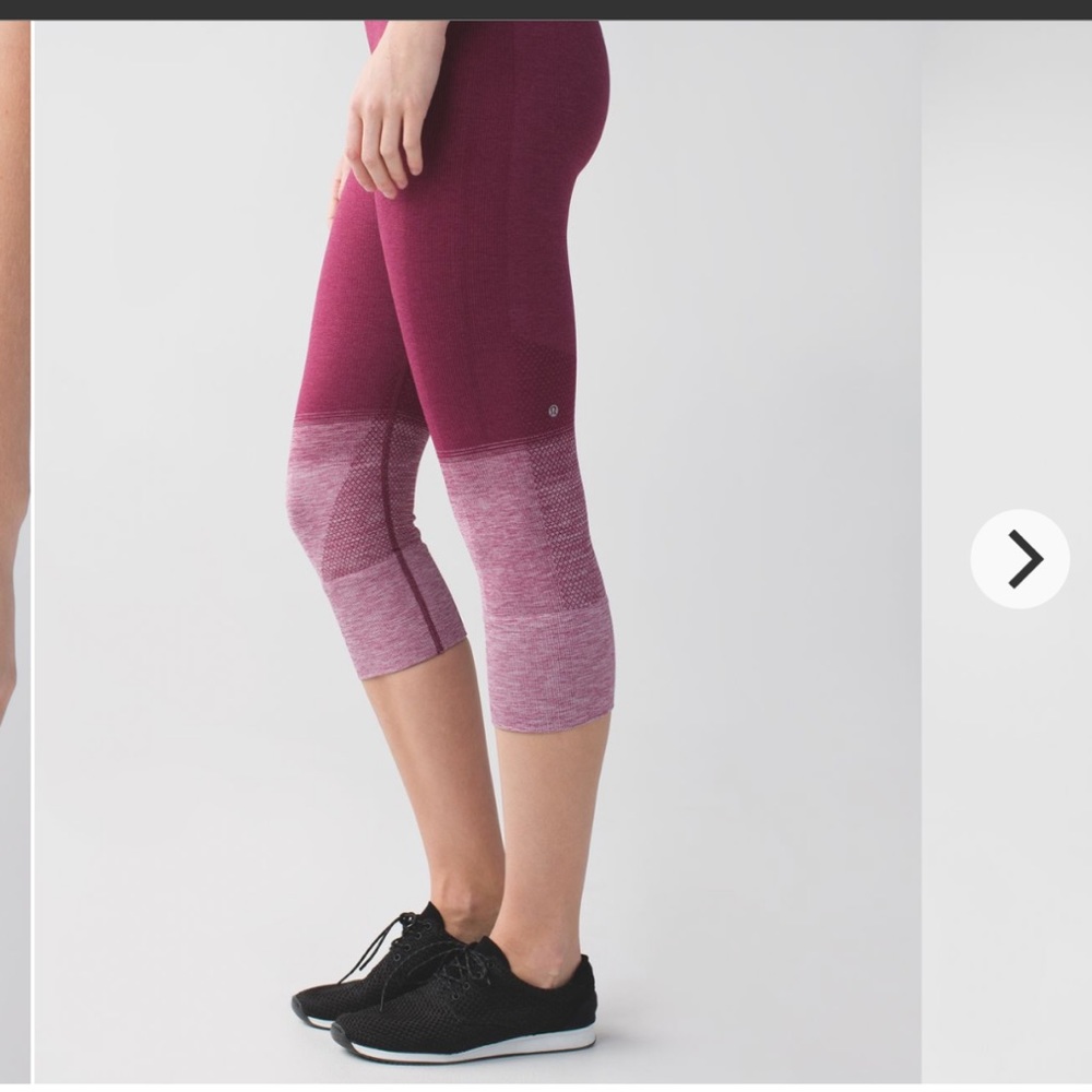 Lululemon Seamlessly Street Crop - Heathered Dashing Purple - Size 12 - Picture 7 of 13